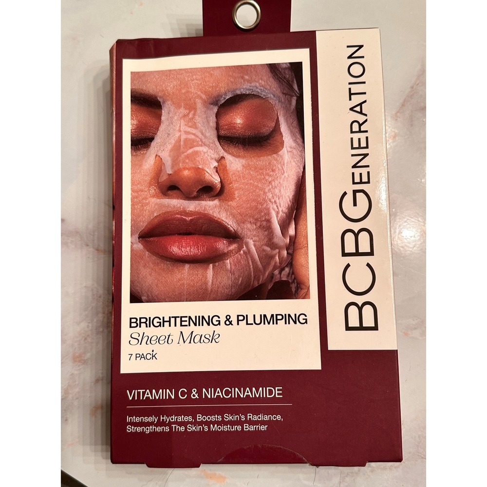BCBGeneration Sheet Mask Women 7 Pack Red New‎ Brightening Plumping Vitamin C